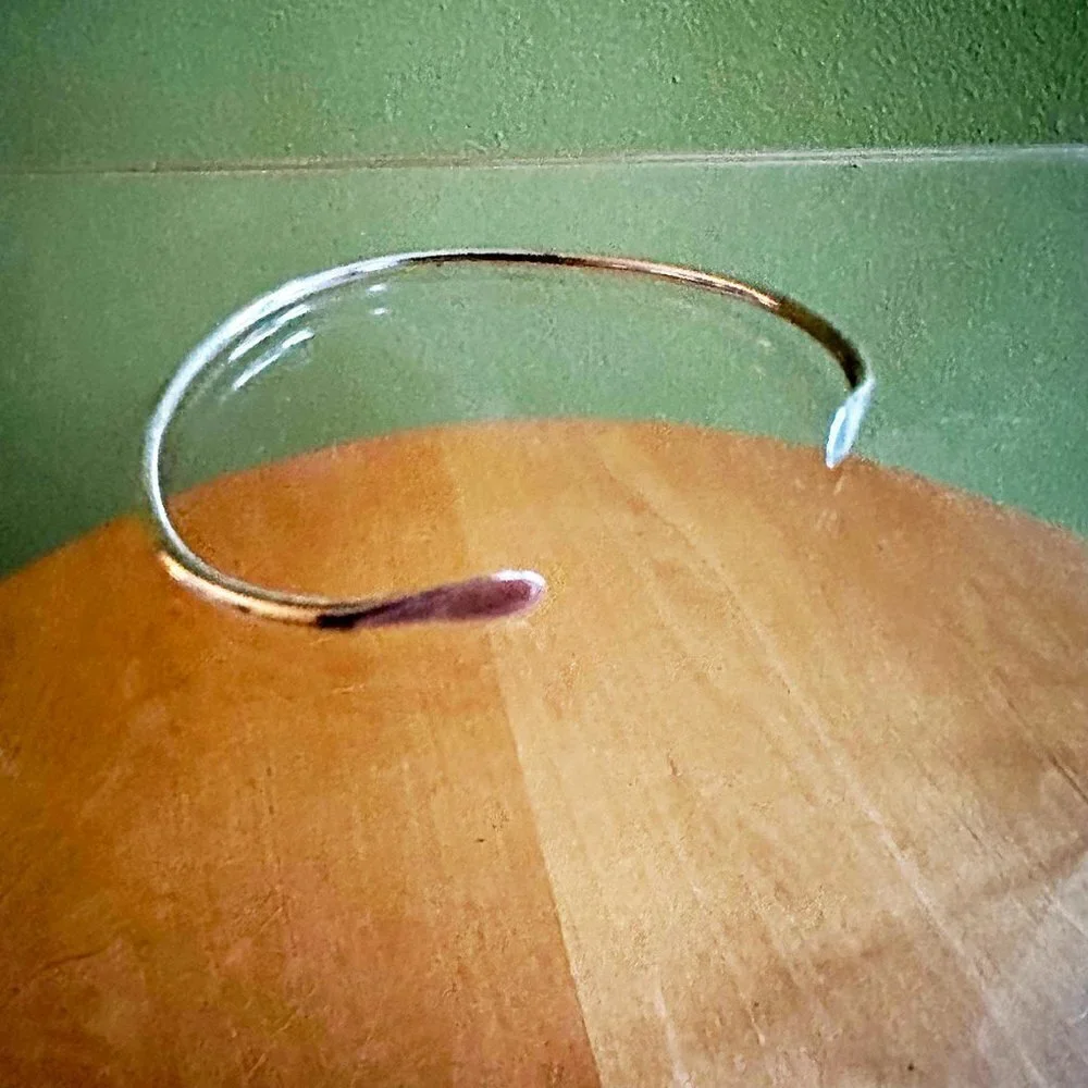 Sterling Silver Delicate Cuff Bangle Bracelet